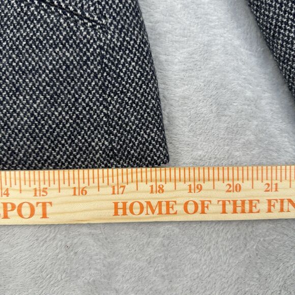 LRL Ralph Lauren Tweed Blazer Jacket Womens 6 Navy White Houndstooth Virgin Wool - Picture 15 of 15